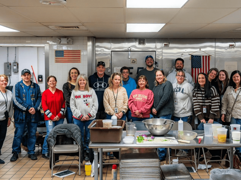 North Colonie Central School District Food Service Staff at their Forts Ferry Farm Cooking Demonstration Training
