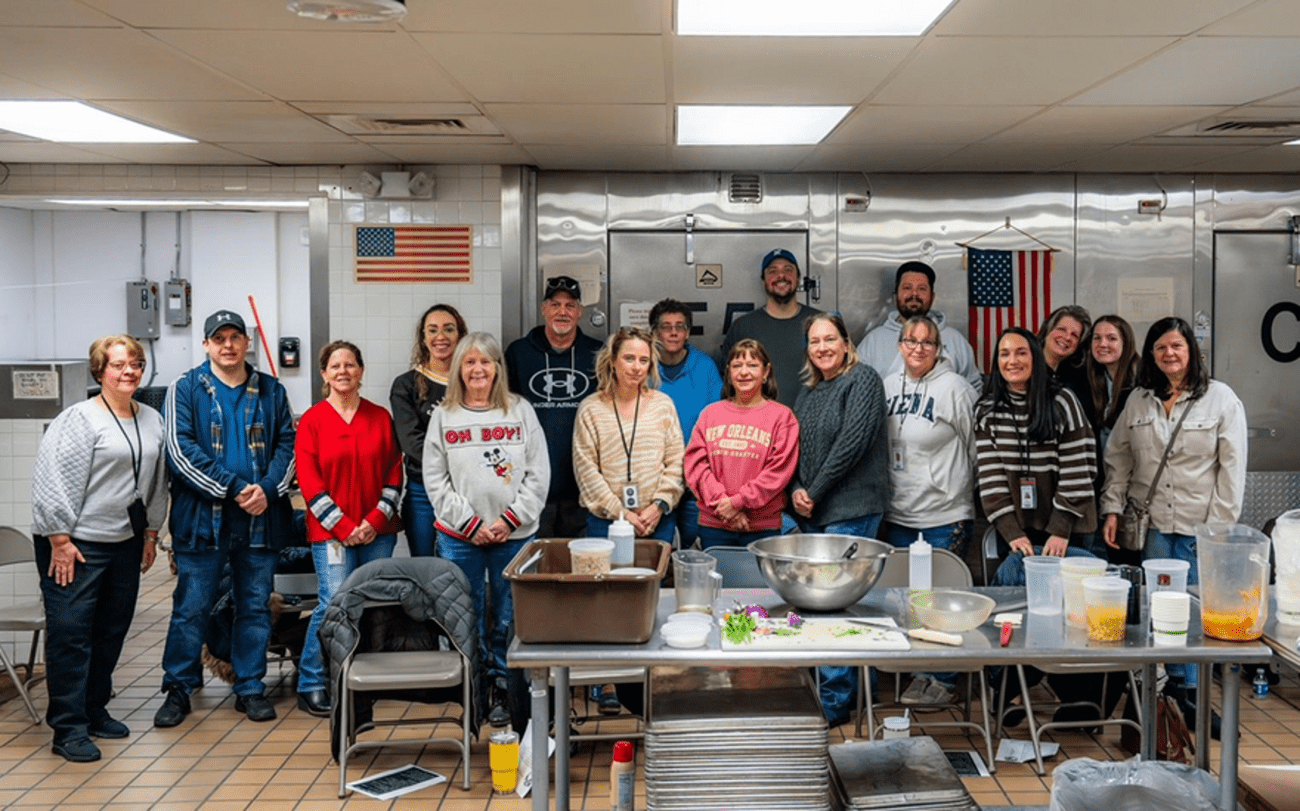 North Colonie Central School District Food Service Staff at their Forts Ferry Farm Cooking Demonstration Training