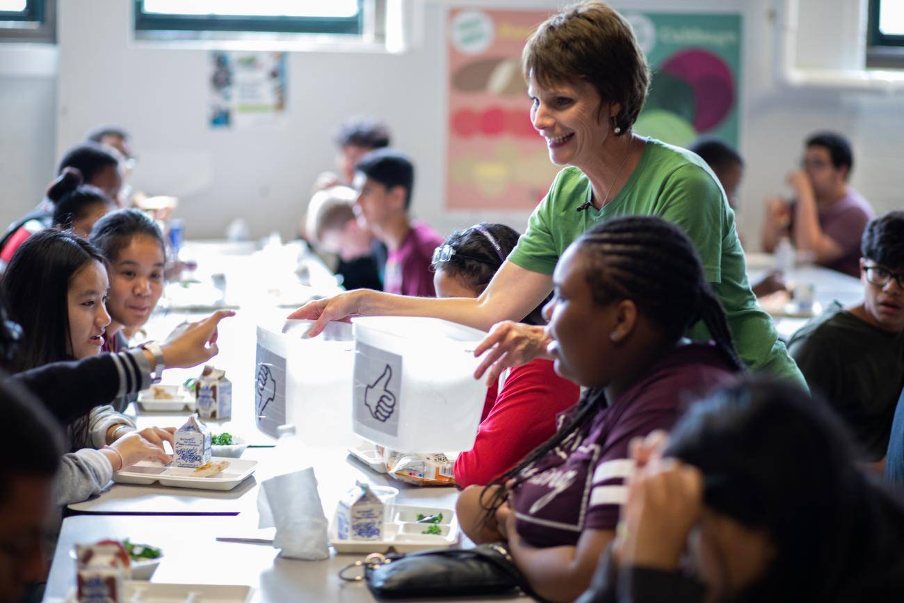 food service director in cafeteria